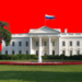 White House with a Russian flag flying over it.
